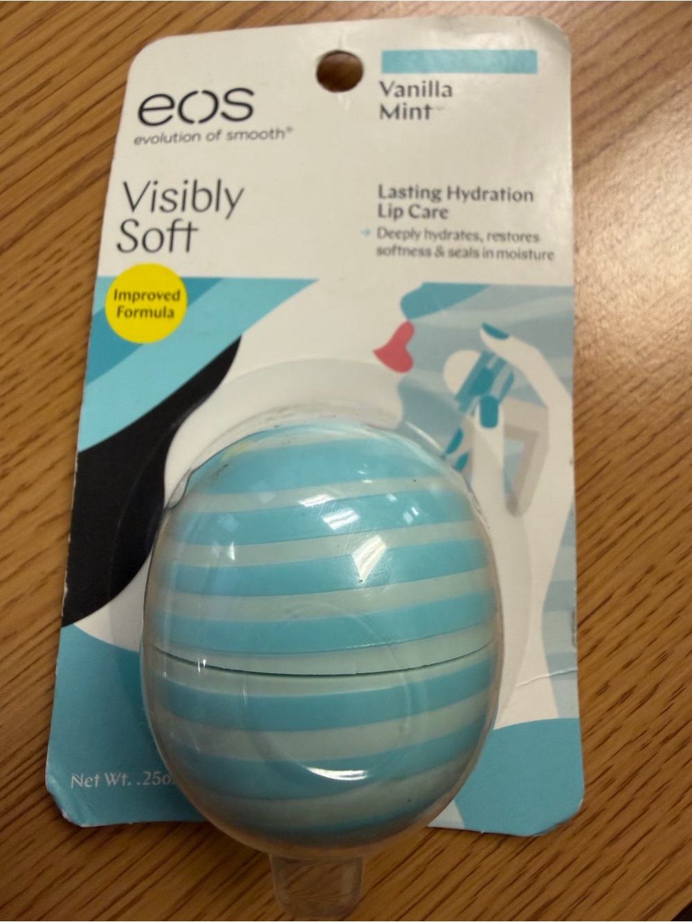 eos Visibly Soft Lip Balm Packaging - Pink & White